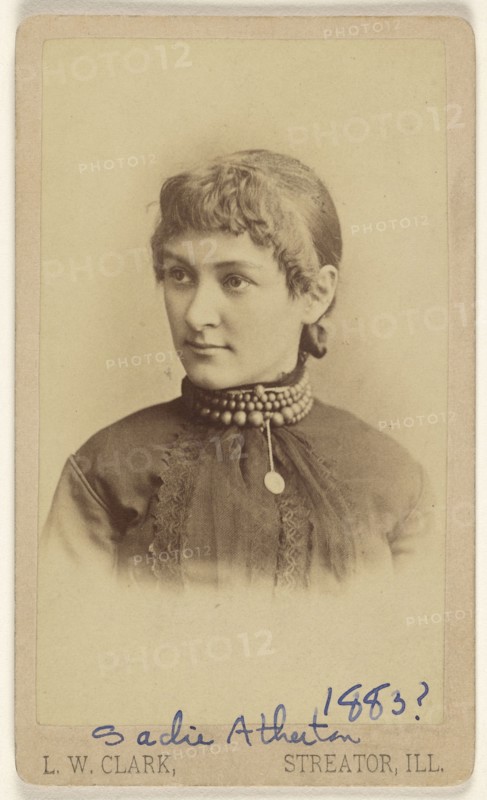 Sarah Atherton; L.W. Clark, American, active 1880s, 1880 - 1883; Albumen silver print