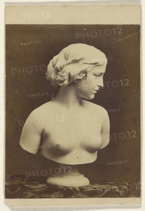 White Captive sculpture of a female torso; Erastus D. Palmer, American, active New York 1860s, 1860; Albumen silver print