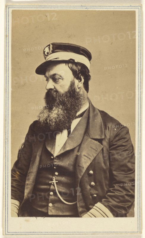 Admiral D.D. seated; Charles DeForest Fredricks, American, 1823 - 1894, 1865 - 1870; Albumen silver print