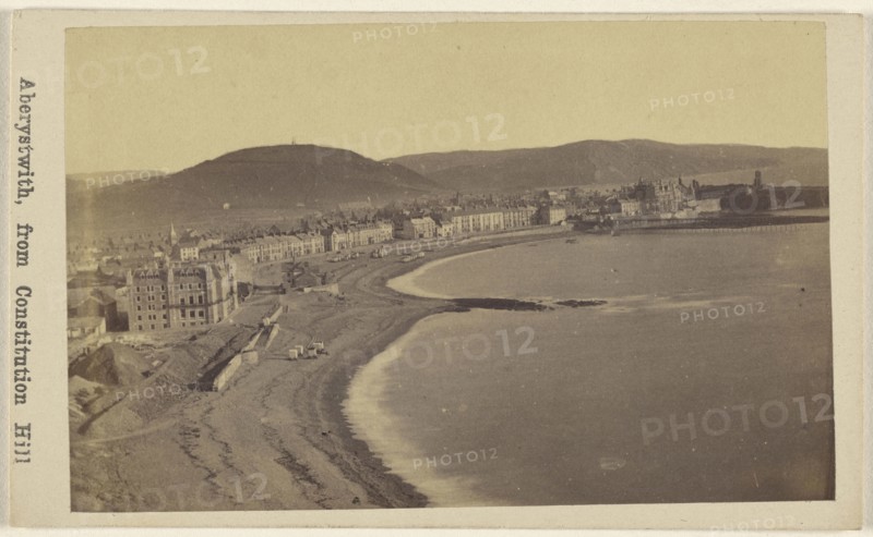 Aberystwith, from Constitution Hill; British; 1865 - 1870; Albumen silver print