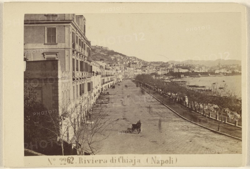 Riviera di Chiaja, Napoli, Sommer & Behles, Italian, 1867 - 1874, 1865 - 1870; Albumen silver print