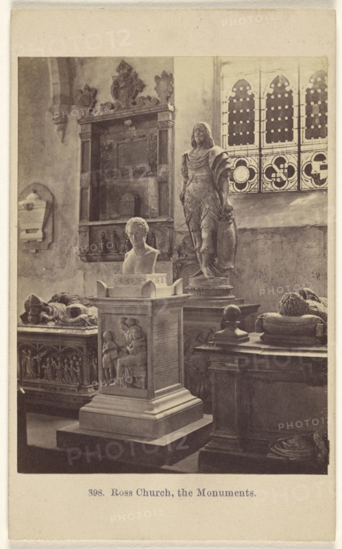 Ross Church, The Monuments; Francis Bedford, English, 1815,1816 - 1894, 1864-1865; Albumen silver print