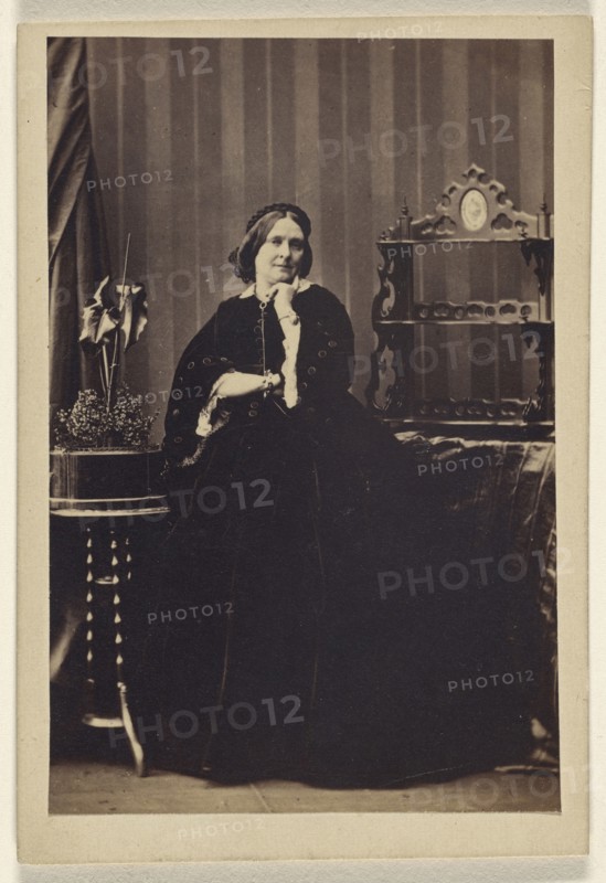woman, seated; Camille Silvy, French, 1834 - 1910, about 1866; Albumen silver print