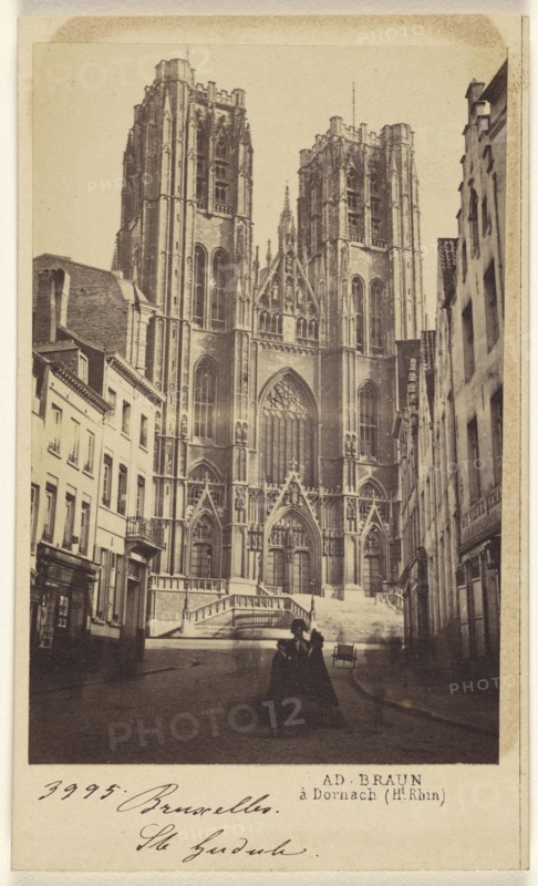 Bruxelles. Ste. Gudule; Adolphe Braun, French, 1812 - 1877, 1865-1870; Albumen silver print