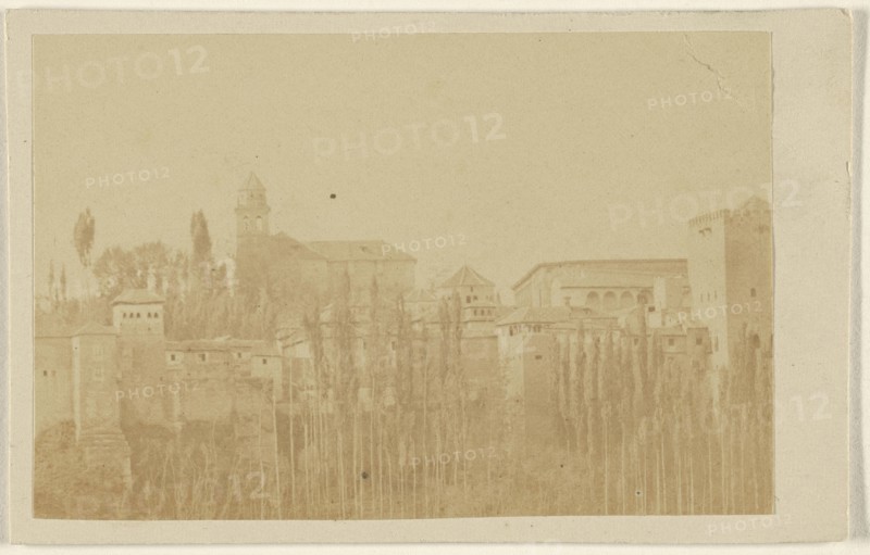 View of the Alhambra, Granada, Spain; 1865 - 1870; Albumen silver print