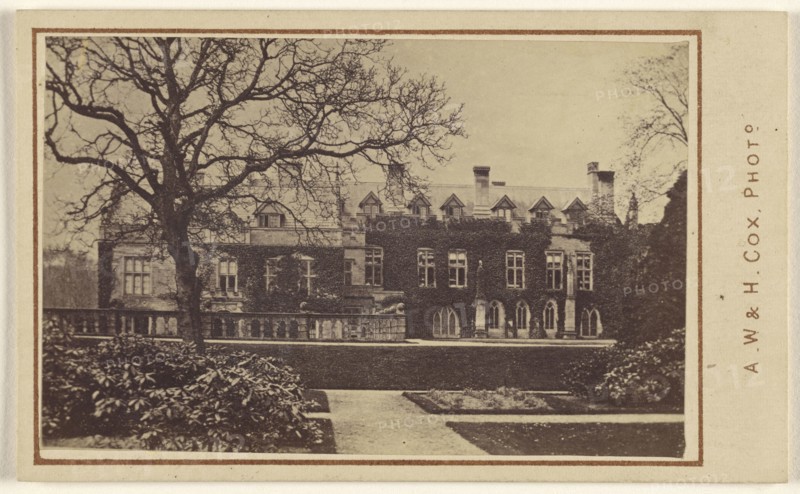 Newstead Abbey. Garden Front; A.W. & H. Cox; 1862-1865; Albumen silver print