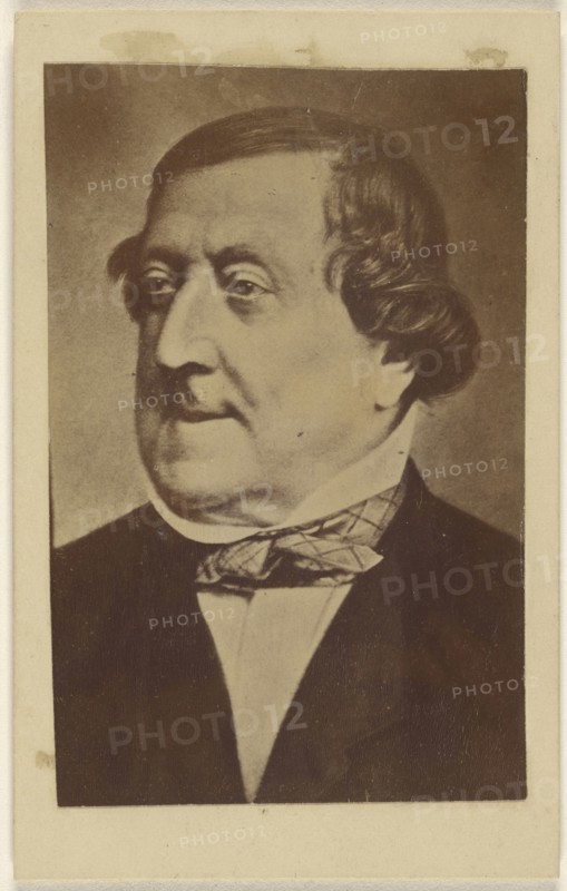 Gioachino Antonio Rossini, 1792 - 1868, 1865 - 1868; Albumen silver print