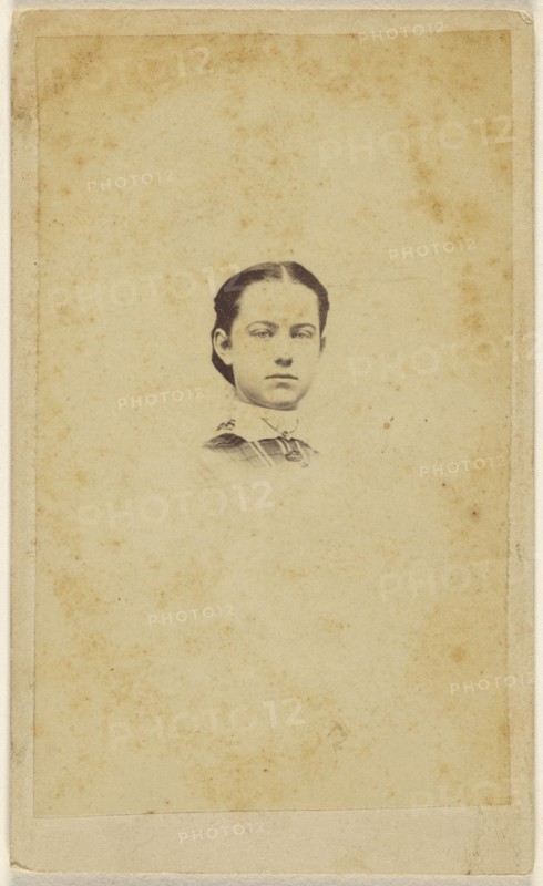woman, printed in vignette-style; Peter S. Weaver, American, active Hanover, Pennsylvania 1860s - 1910s, 1865 - 1870; Albumen