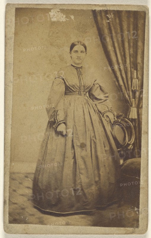 woman, standing; Benjamin Lochman, American, active 1850s - 1910s, 1870 - 1875; Albumen silver print