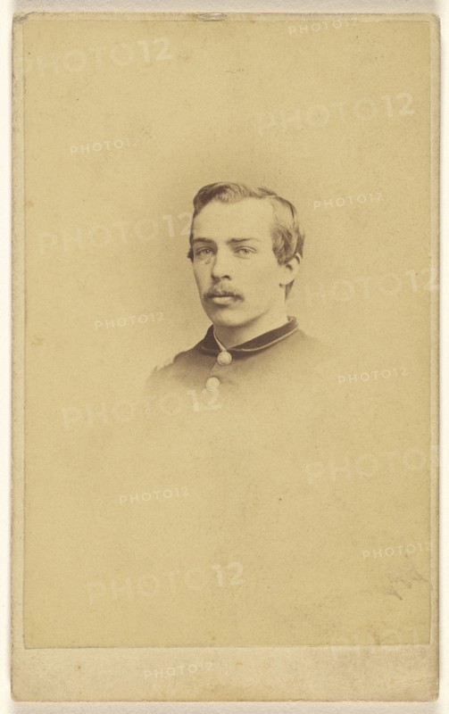Union soldier with moustache, printed in vignette-style; Frederick Gutekunst, American, 1831 - 1917, 1862 - 1865; Albumen