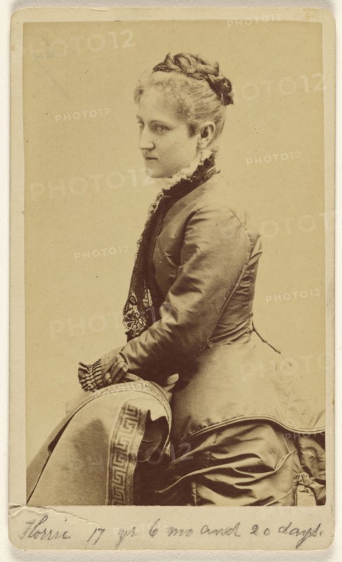 Florence Creighton Moni,Florrie 17 yr 6 mo and 20 days; Edward C. Dana, American, 1852 - 1897, about 1877; Albumen silver print