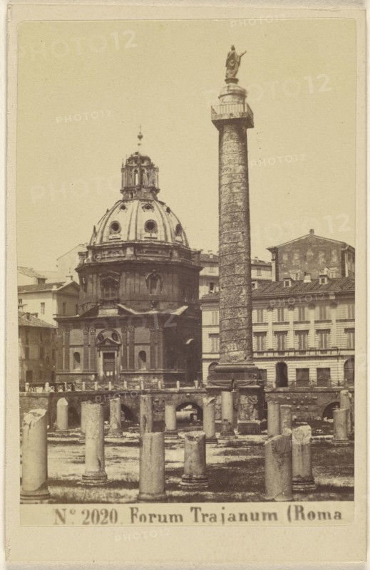 Forum Trajanum, Roma, Sommer & Behles, Italian, 1867 - 1874, 1865 - 1875; Albumen silver print