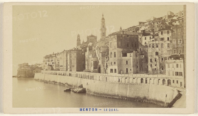 Menton - Le Quai; Davanne & Aléo; 1865 - 1867; Albumen silver print