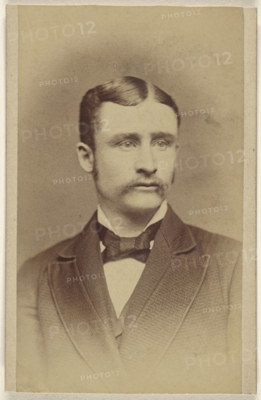 man with moustache; E.N. Shaw, American, active Moline, Illinois 1860s, 1870 - 1875; Albumen silver print
