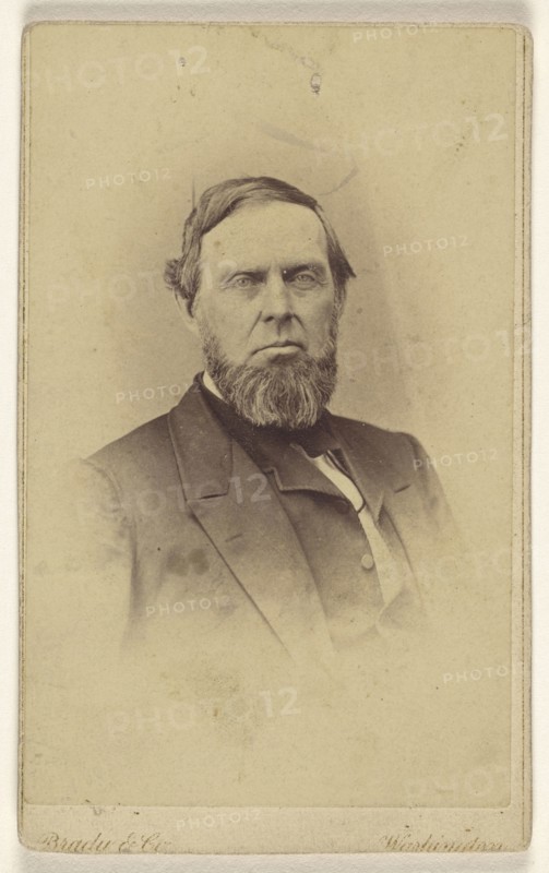 bearded man, printed in vignette-style; Studio of Mathew B. Brady, American, about 1823 - 1896, 1864 - 1866; Albumen silver