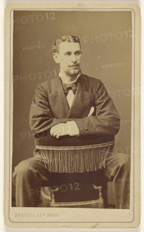 man with Vandyke beard, seated; Felicien Bertall & Cie; 1865 - 1870; Albumen silver print
