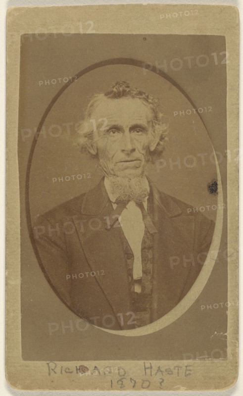 Richard Haste 1870?; T. Rich, American, active Waupaca, Wisconsin 1860s - 1870s, about 1870; Albumen silver print