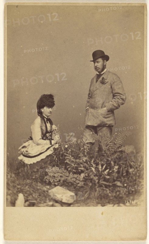 Capt. & Mrs. Charles Bulkeley, ?, Thomas Edge, British, active 1850s - 1870s, 1860s; Albumen silver print