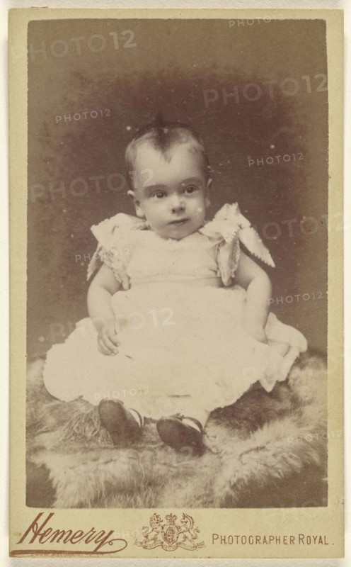 Bernard - aged 1 year. Taken - June 87; Hemery & Company, British, June 1887; Albumen silver print