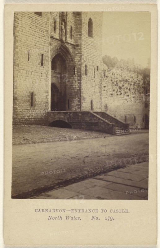 Carnarvon - Entrance to Castle. North Wales; Manchester Photographic Company, English, 1865 - 1868, 1864–1865; Albumen silver