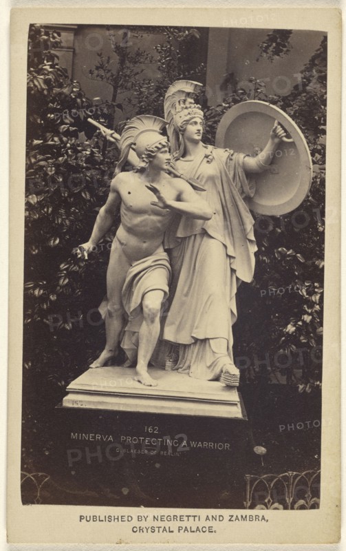 Minerva Protecting A Warrior by C. Blaeser of Berlin; Negretti & Zambra, British, active 1850 - 1899, negative 1855; print