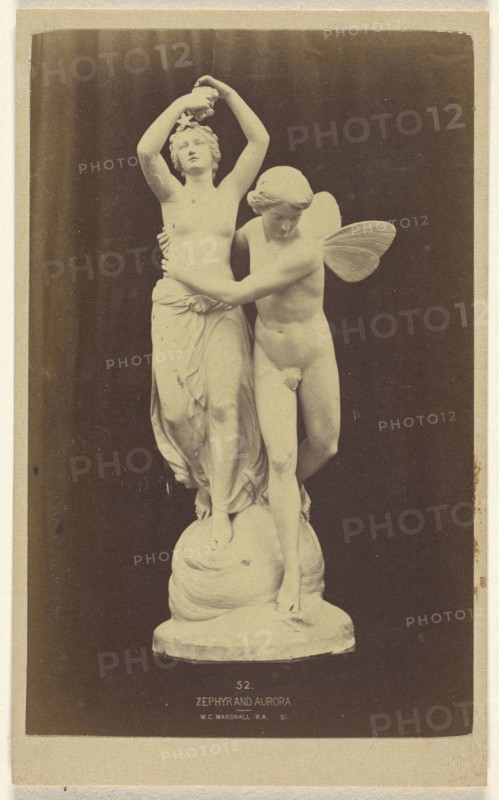 Zephyr and Aurora by W.C. Marshall, R.A; Negretti & Zambra, British, active 1850 - 1899, negative 1855; print about 1862