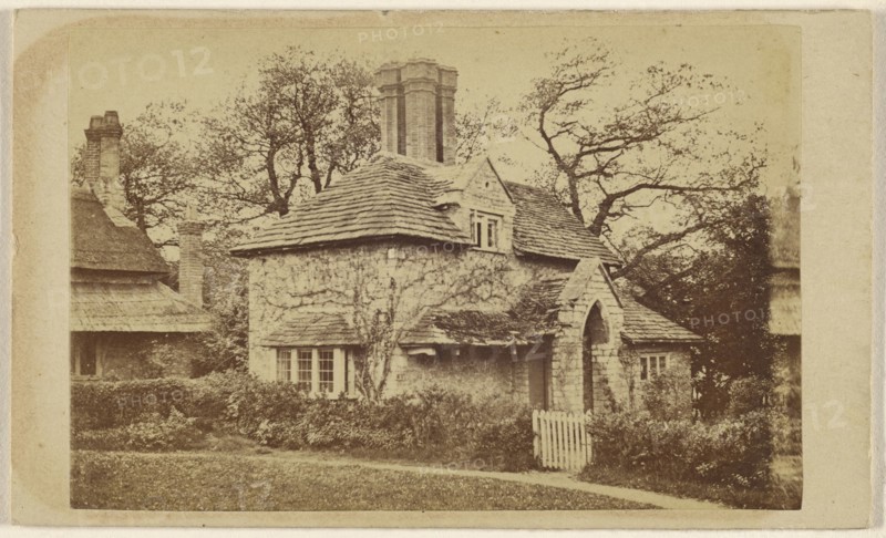 Exterior view of Sweetbriar Cottage, Blaise Hamlet; British; about 1867; Albumen silver print