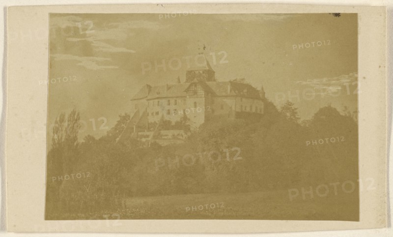 castle, possibly in Switzerland; Attributed to Swiss; 1862 - 1864; Albumen silver print