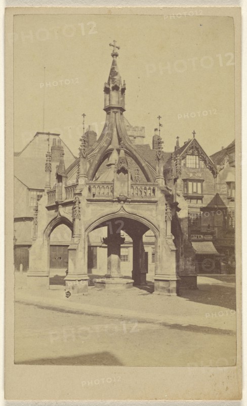 Poultry Cross, Salisbury; J.W. Miell, British, active Salisbury, England 1860s, 1864 - 1865; Albumen silver print