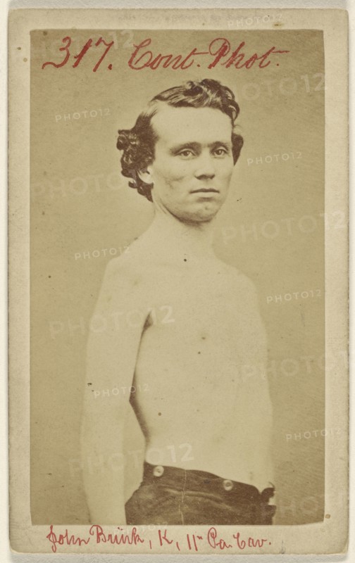 John Brink, K, 11th Pa. Cav. Civil War victim; American; 1864 - 1865; Albumen silver print