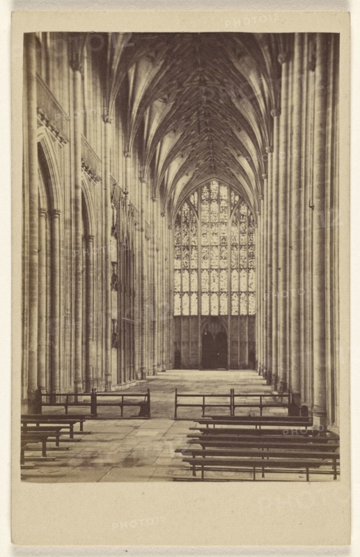 Winchester Cathedral. Nave, looking West; A.W. Bennett, British, active 1860s, 1865 - 1870; Albumen silver print