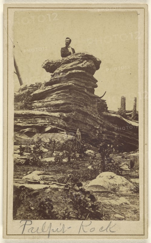 Pulpit Rock,Gallery, Point Lookout. Lookout Mountain, Tenn; Royan M. Linn & Brother; 1864 - 1879; Albumen silver print