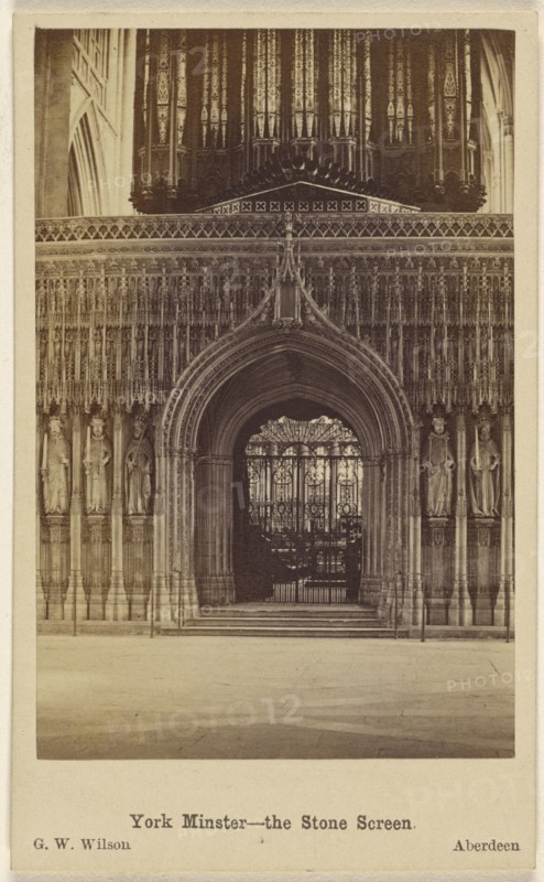 York Minster - The Stone Screen; George Washington Wilson, Scottish, 1823 - 1893, October 8, 1865; Albumen silver print