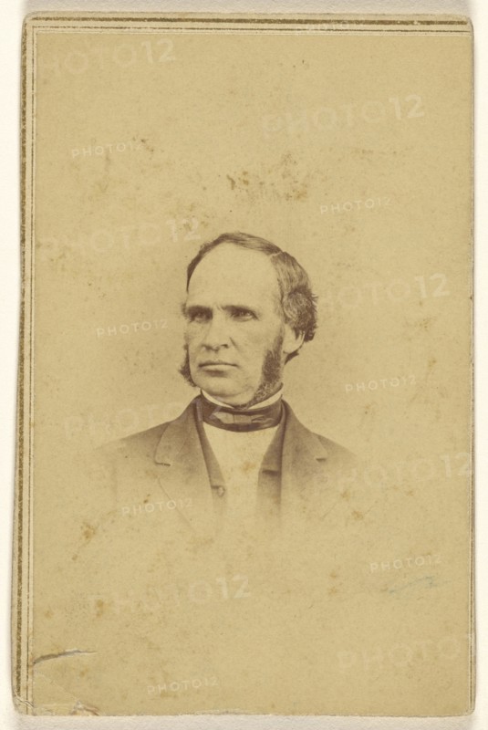 man with long muttonchops, printed in vignette-style; Alexander Gardner, American, born Scotland, 1821 - 1882, 1864 - 1865