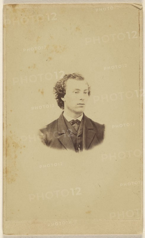 young man, printed vignette-style; Peter S. Weaver, American, active Hanover, Pennsylvania 1860s - 1910s, 1870 - 1875; Albumen