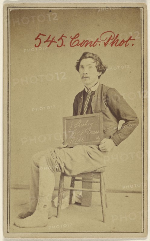 J. Shuhey, E 57. Mass. 18746 d., Civil War victim; American; 1862 - 1872; Albumen silver print