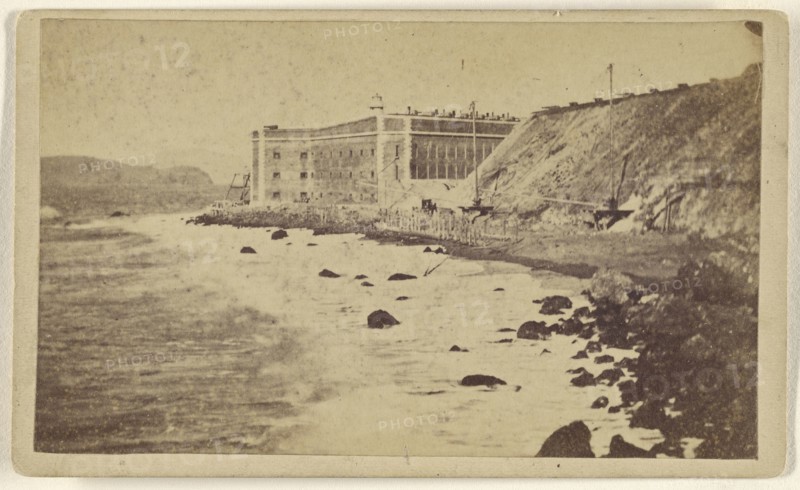 Fort Point, Entrance to the Golden Gate; Lawrence & Houseworth; 1864 - 1867; Albumen silver print