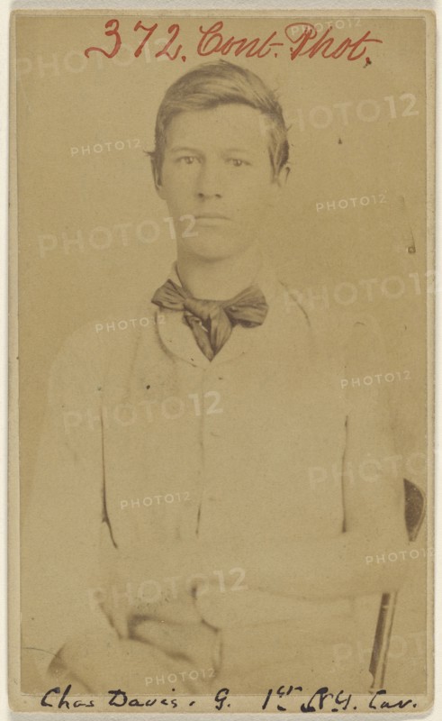 Pvt. Chas. Davis. G. 1st N.Y. Cav. Civil War victim; American; 1865 - 1874; Albumen silver print
