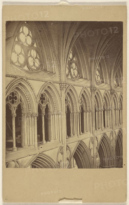 Lichfield Cathedral. Triforum in Nave; British; 1865-1875; Albumen silver print