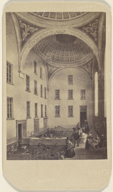 Loeche les Bains. Interieur du Gd. Bains; French; 1865 - 1875; Albumen silver print