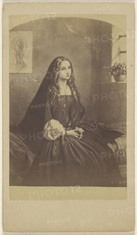 Beatrice Cenci in Prison copy of a painting; about 1865; Albumen silver print