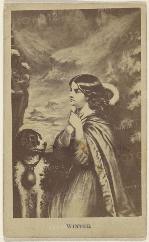 Winter. copy of a painting; about 1865; Albumen silver print