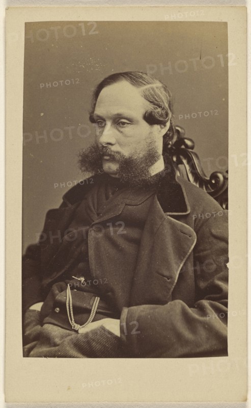 man with moustache and bushy muttonchops, seated; George Wallis, British, active Whitby, England 1860s - 1870s, 1865 - 1870