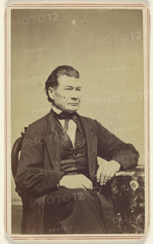man, seated; Charles Miller, American, active Burlington, Vermont 1860s, 1865 - 1875; Albumen silver print