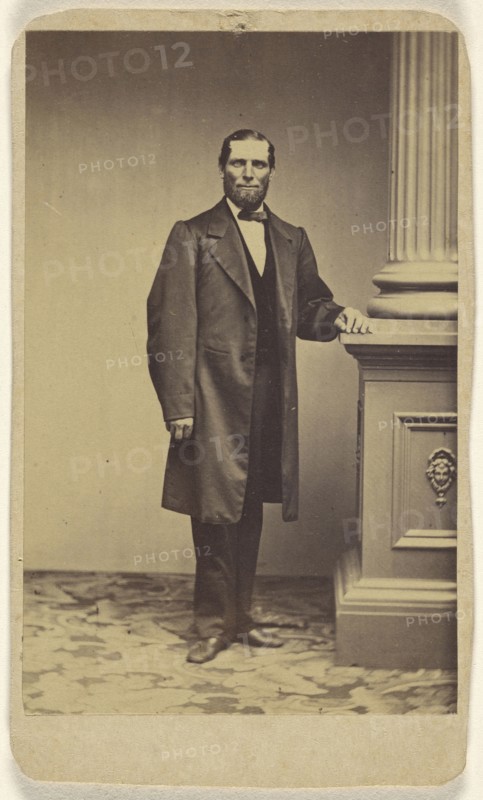 bearded man, standing; Charles Miller, American, active Burlington, Vermont 1860s, 1865 - 1870; Albumen silver print