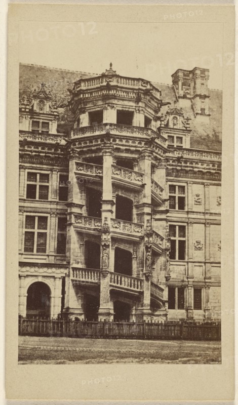Blois. View of an  building; French; 1865 - 1875; Albumen silver print