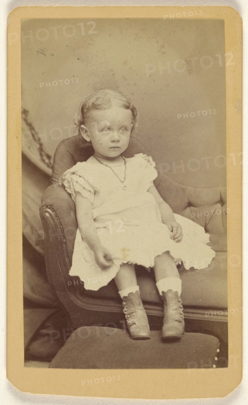 little girl, seated; J. Davis Byerly, American, 1839 - 1914, 1870 - 1875; Albumen silver print