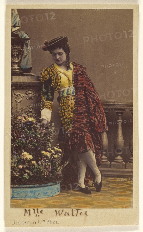 Mlle. Walter; Disdéri & Cie; 1861 - 1864; Hand-colored albumen silver print