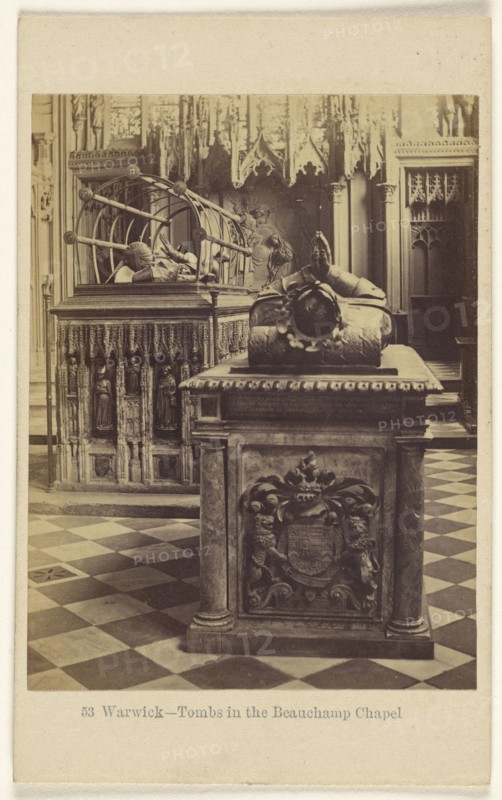 Warwick - Tombs in the Beauchamp Chapel; Francis Bedford, English, 1815,1816 - 1894, 1864 - 1865; Albumen silver print
