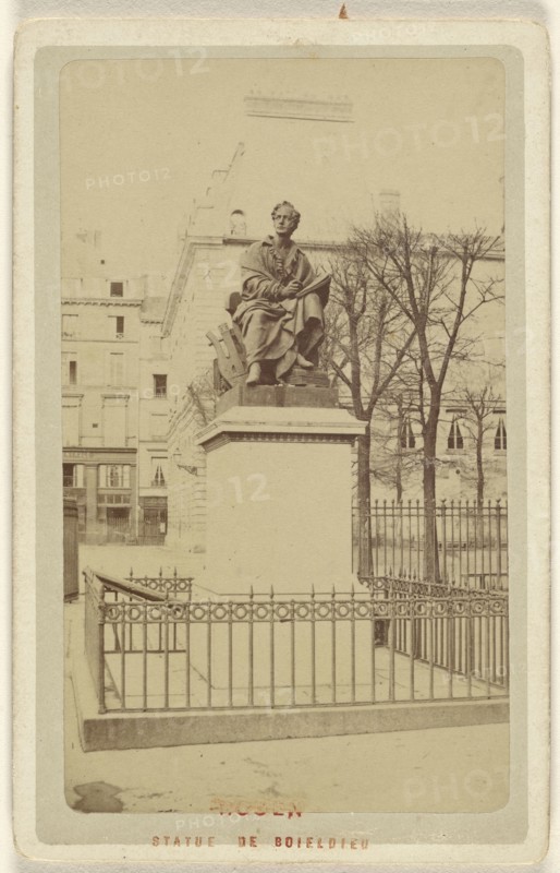 Rouen. Statue de Boieldieu; Le Comte, French, active Rouen, France 1860s, 1870-1875; Albumen silver print